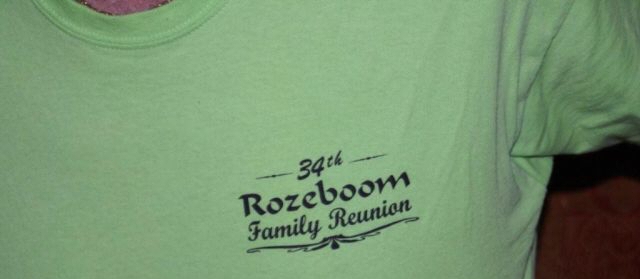 Rozeboom's 34th Reunion T-Shirts